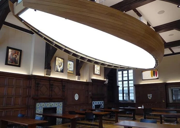 ‘boat’ light feature at Brasenose College