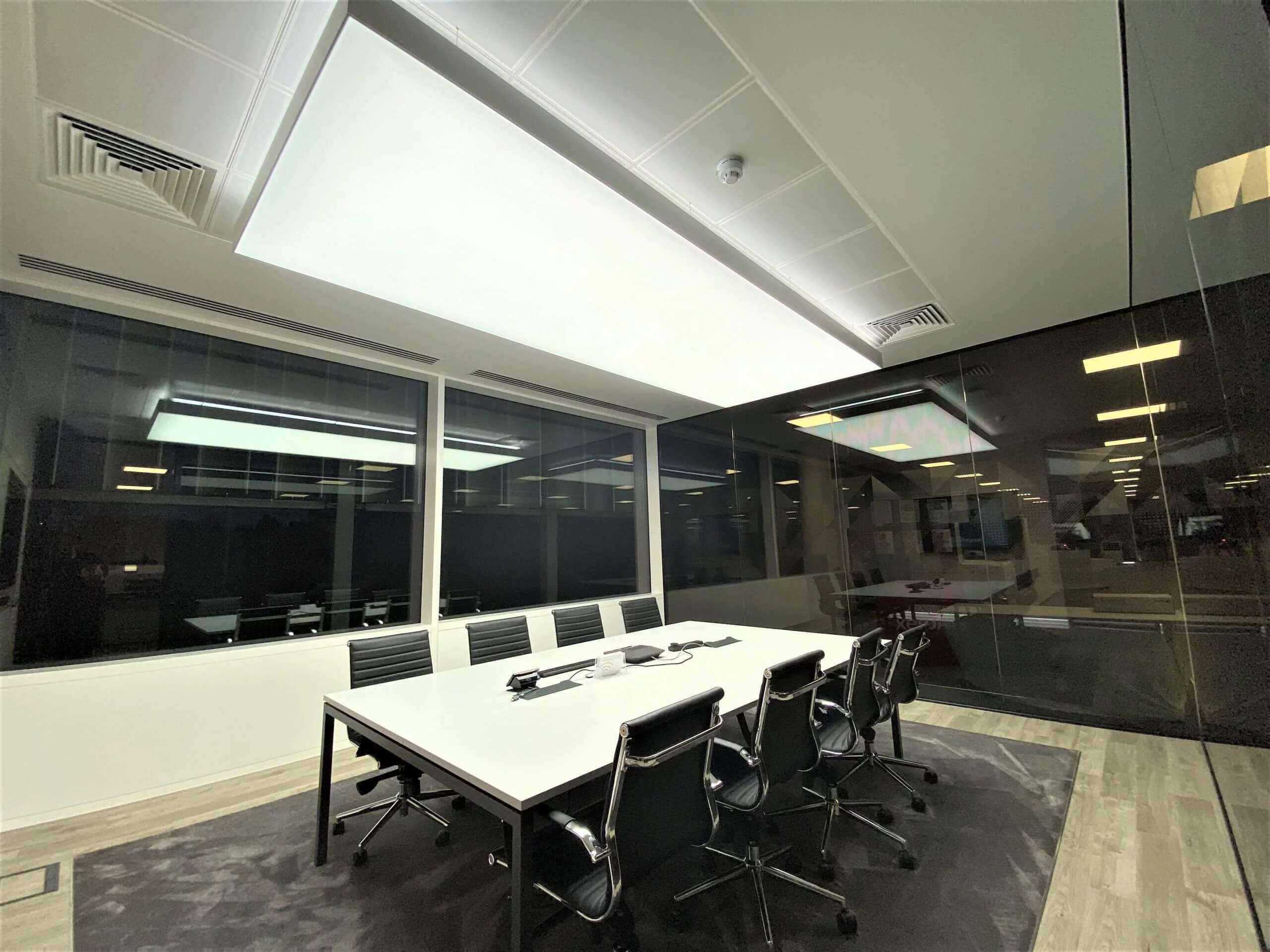 Xerox Bright suspended light in conference room