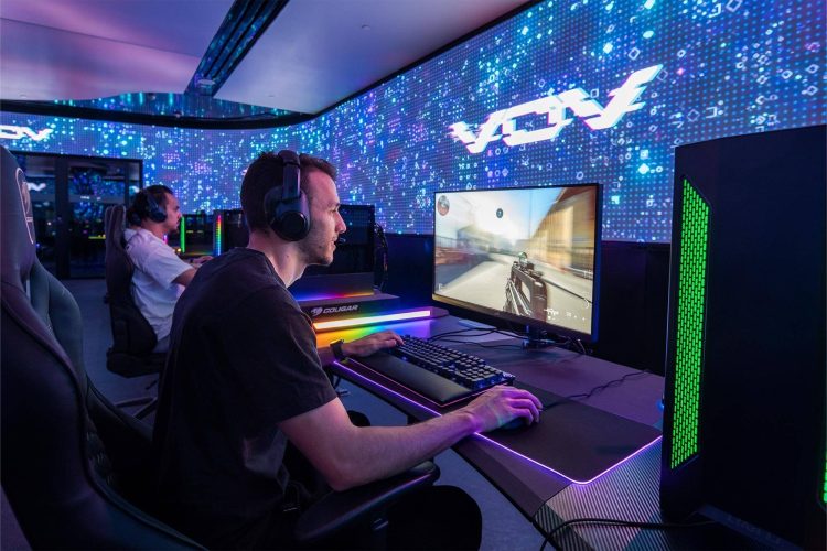 VOV gaming studio with 400 meters of Fusion Flex RGBW Pixel LED