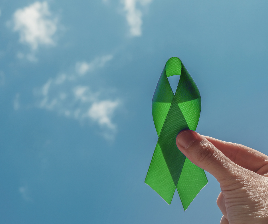 Green mental health ribbon