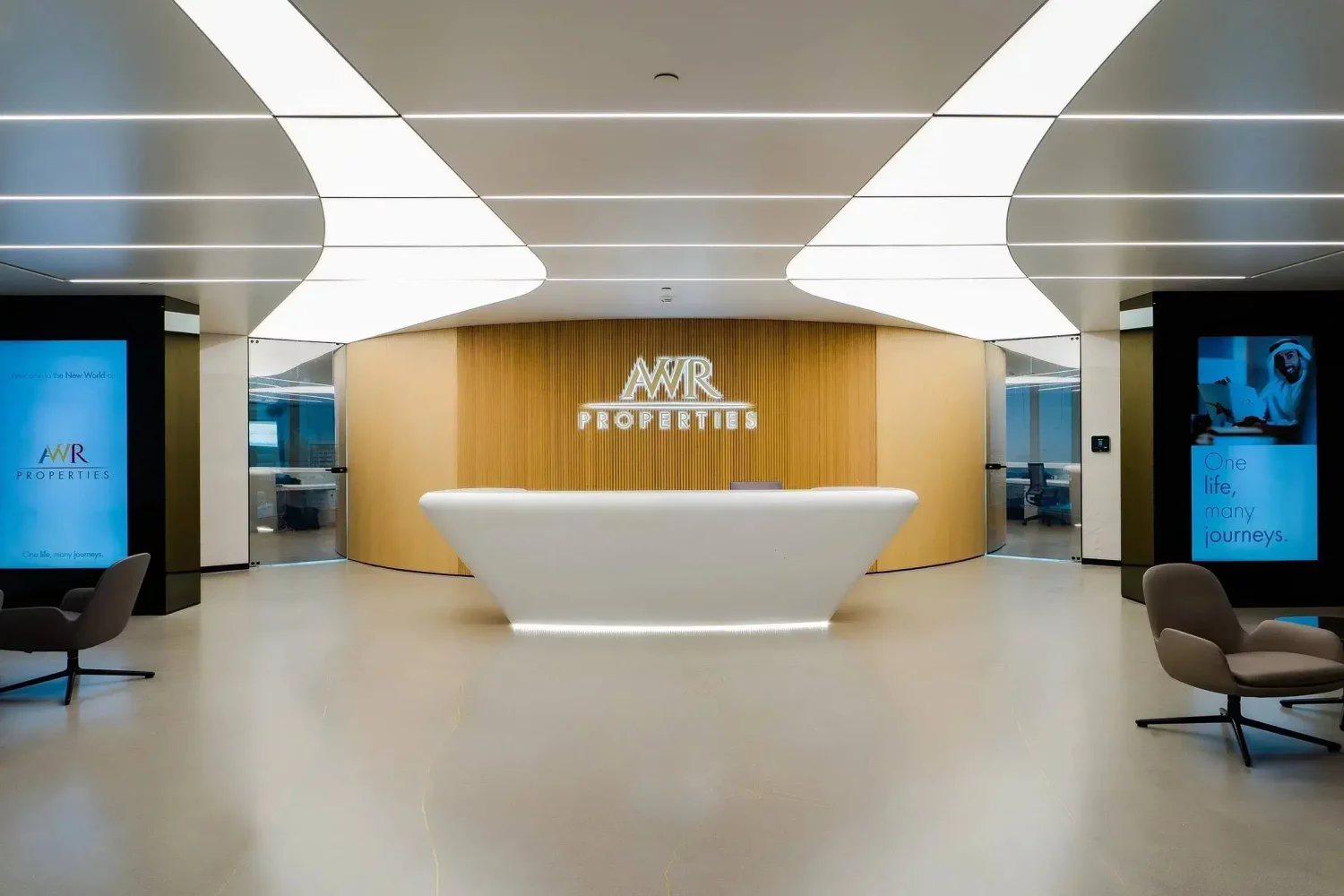 AWR HQs desk from a distance.